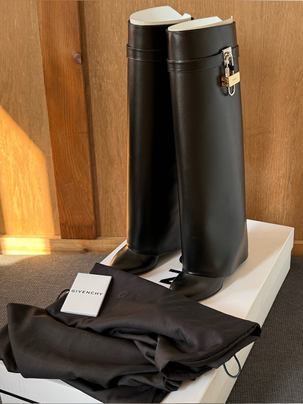 Givenchy Shark Lock 95MM Calf Leather Boots